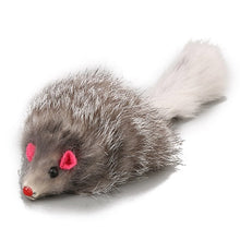 Load image into Gallery viewer, 1Pcs 18cm Cat Pet Toys Real Fur Cat Long-haired Tail Feathers Mice Mouse Rabbit Cat  Dog Toys