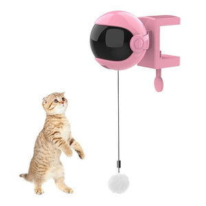 New Electric Cat Toy Funny Cat Teaser Ball Toy Automatic Lifting Spring Rod Yo-Yo Lifting Ball Interactive Puzzle Smart Pet Toys