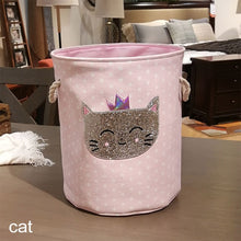 Load image into Gallery viewer, 35*40 Sundries Storage Barrels High Capacity Pink Swan Cat dinosaur Foldable Toy Storage Box Home Organizer Dirty Laundry Basket