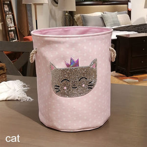 35*40 Sundries Storage Barrels High Capacity Pink Swan Cat dinosaur Foldable Toy Storage Box Home Organizer Dirty Laundry Basket