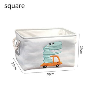 35*40 Sundries Storage Barrels High Capacity Pink Swan Cat dinosaur Foldable Toy Storage Box Home Organizer Dirty Laundry Basket