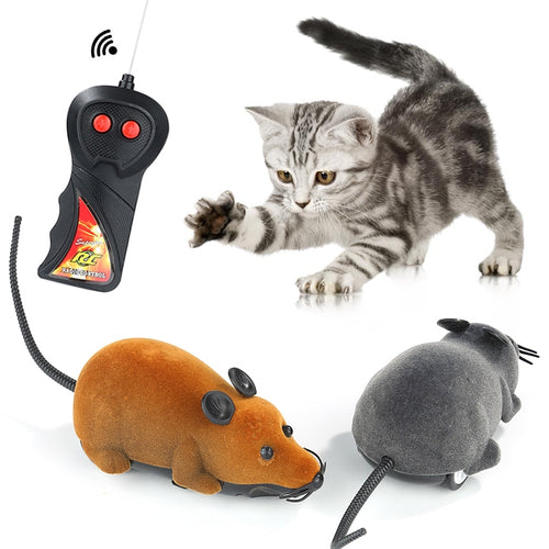 New 8 Colors Cat Toys Remote Control Wireless RC Simulation Mouse Toy Electronic Rat Mice Toy For Kitten Cat Novelty Toy