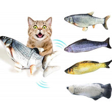 Load image into Gallery viewer, Moving Fish Electric Toy For Cat USB Charger Interactive Cat Chew Bite Toys Catnip Supplies Kitten Fish Flop Cat Wagging Toy