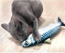 Load image into Gallery viewer, Moving Fish Electric Toy For Cat USB Charger Interactive Cat Chew Bite Toys Catnip Supplies Kitten Fish Flop Cat Wagging Toy