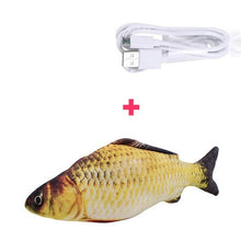 Load image into Gallery viewer, Moving Fish Electric Toy For Cat USB Charger Interactive Cat Chew Bite Toys Catnip Supplies Kitten Fish Flop Cat Wagging Toy