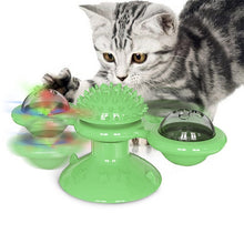 Load image into Gallery viewer, Windmill Cat Toy Funny Turntable Teasing Pet Toy Scratching Tickle Cats Hair Brush Cat Toys Interactive Puzzle Smart Pet Toys