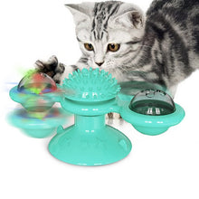 Load image into Gallery viewer, Windmill Cat Toy Funny Turntable Teasing Pet Toy Scratching Tickle Cats Hair Brush Cat Toys Interactive Puzzle Smart Pet Toys