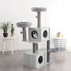 Fast Domestic Delivery Pet Cat Tree Tower Condo House Scratcher Post Toy for Cat Kitten Cat Jumping Toy with Ladder Playing Tree