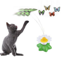 Load image into Gallery viewer, Cat Toy Electric Rotating Colorful Butterfly Bird Funny Dog Cat Toys Pet Seat Scratch Toy Pet Dog Cat Intelligence Trainning Toy