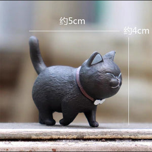 mini kawaii bell cat Japan Anime lovely simulation animal Cat PVC action figure decoration toy collectible model kids toys gift