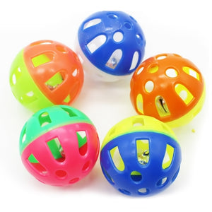 Cat toys bell Colourful Cat Ball Toy With Jingle Bell Inside Kitten Cat Toys Pet Cat Teaser Colorful Balls Cats Chase Rattle Toy