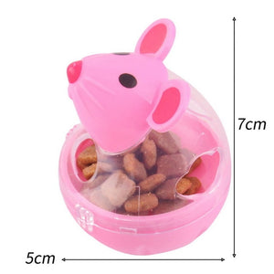 1PC Pet Feeder Cat Toy Mice Food Rolling Leakage Dispenser Bowl Playing Training Funny Toys For Cat Kitten Cats Toy Pet Supplies