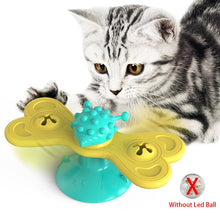 Load image into Gallery viewer, Cat Windmill Toy Funny Massage Rotatable Cat Toys With Catnip LED Ball Teeth Cleaning Pet Products for Dropshipping