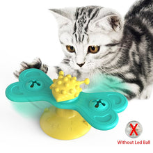 Load image into Gallery viewer, Cat Windmill Toy Funny Massage Rotatable Cat Toys With Catnip LED Ball Teeth Cleaning Pet Products for Dropshipping