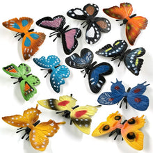 Load image into Gallery viewer, 12pcs Insect Farm Animal model action figure worm Spider Butterfly Fish Dinosaur Dog Cat Lizard Horse hot toy set for children