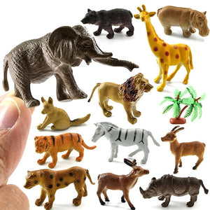 12pcs Insect Farm Animal model action figure worm Spider Butterfly Fish Dinosaur Dog Cat Lizard Horse hot toy set for children
