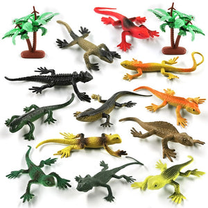 12pcs Insect Farm Animal model action figure worm Spider Butterfly Fish Dinosaur Dog Cat Lizard Horse hot toy set for children