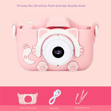 Load image into Gallery viewer, Kids Camera Cute Baby Toys Cat 2020 New Mini Digital HD Cameras IPS Screen for Children Boys Girls Birthday Xmas Christmas Gift