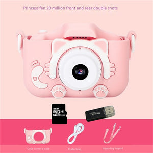 Kids Camera Cute Baby Toys Cat 2020 New Mini Digital HD Cameras IPS Screen for Children Boys Girls Birthday Xmas Christmas Gift